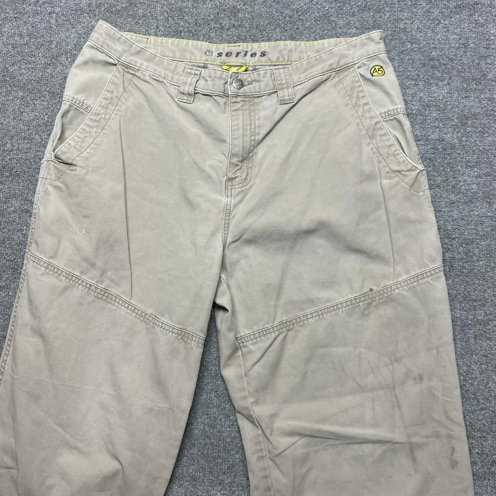 The North Face A5 Series Pants Mens 38 Beige Canvas Khakis Relaxed Fit Casual